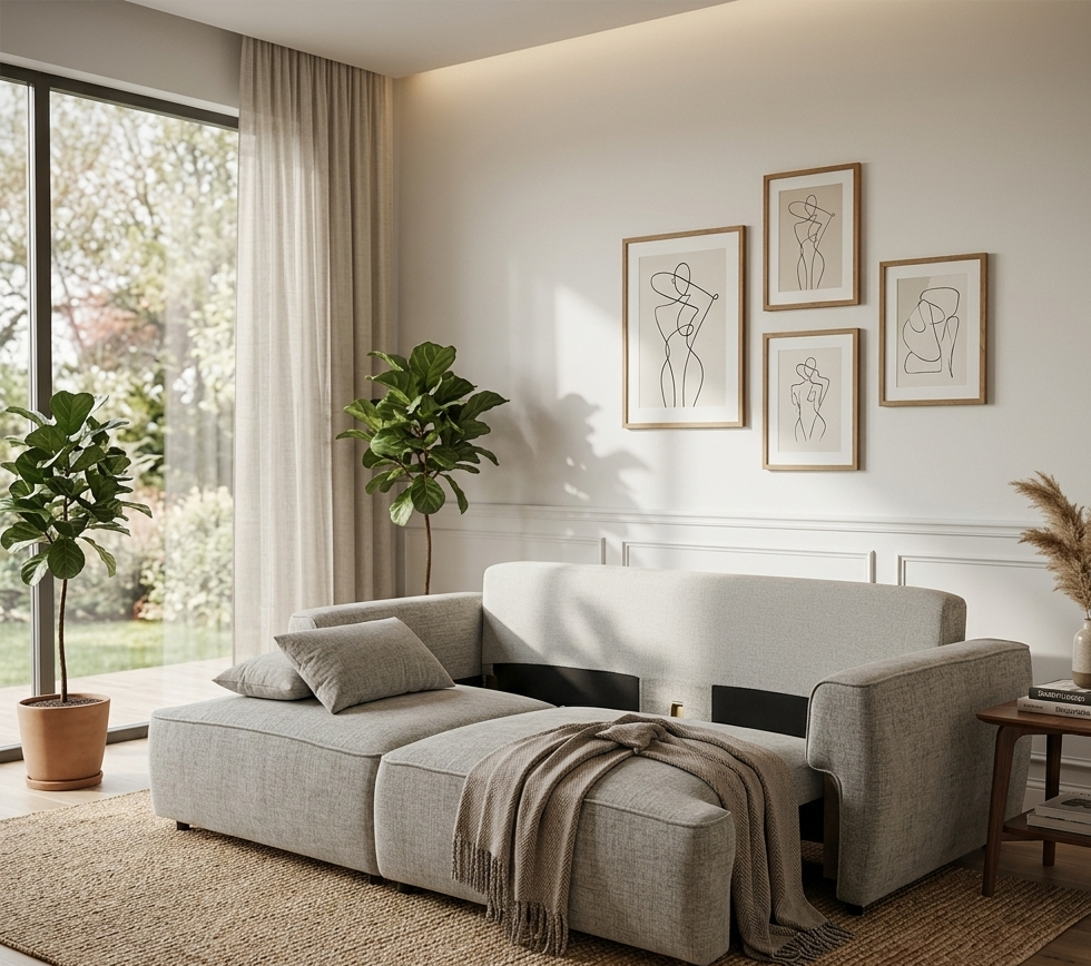 Nelson 3-Seater Sleeper Sofabed with Storage