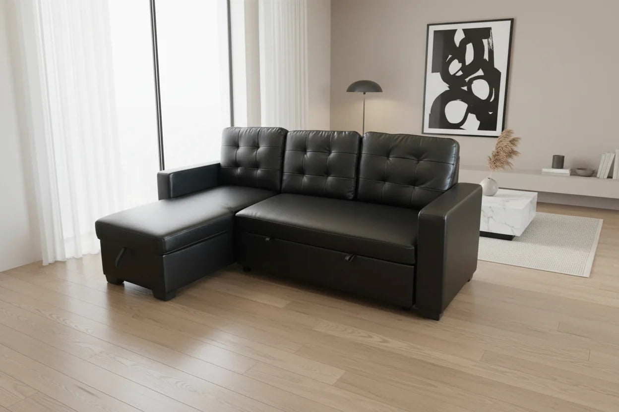 Vancouver Sectional Sofa Bed with Storage