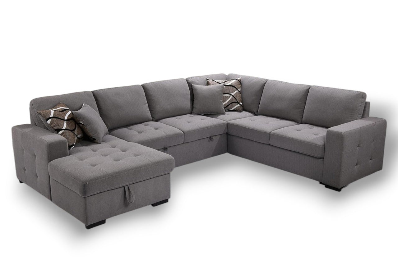 Burnaby 6-Seater Sectional Sofa Bed with Storage