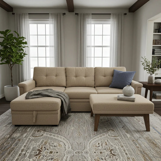 Nanaimo Sectional Sofa Bed with Storage