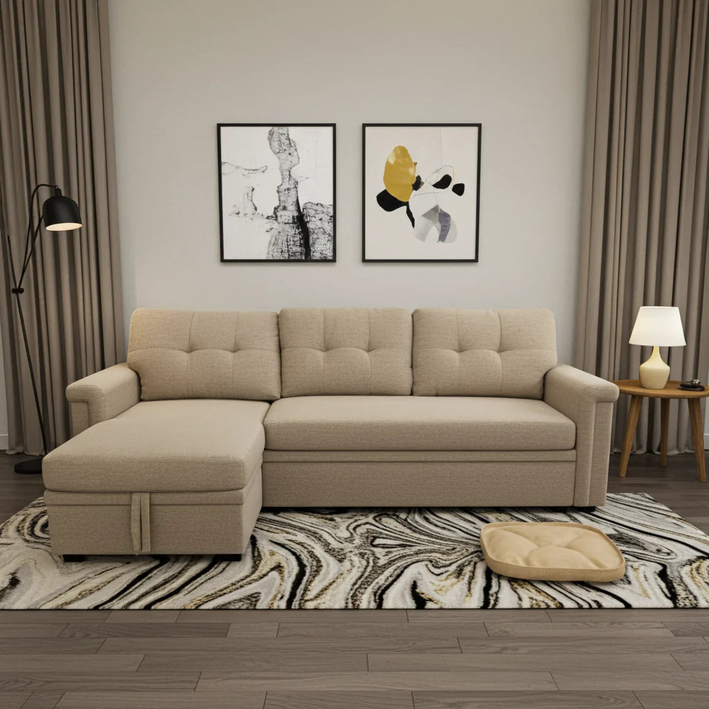 Nanaimo Sectional Sofa Bed with Storage