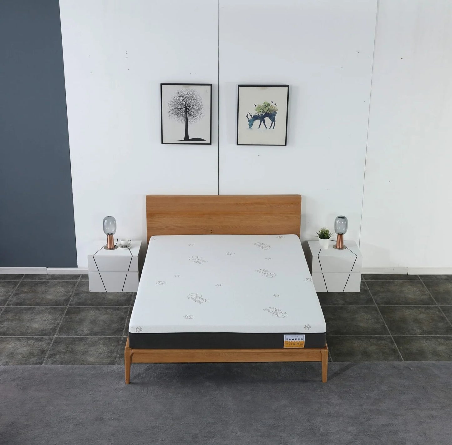 Shapes Memory Gel Foam Mattress – 8” Medium Firm with Organic Cotton Cover