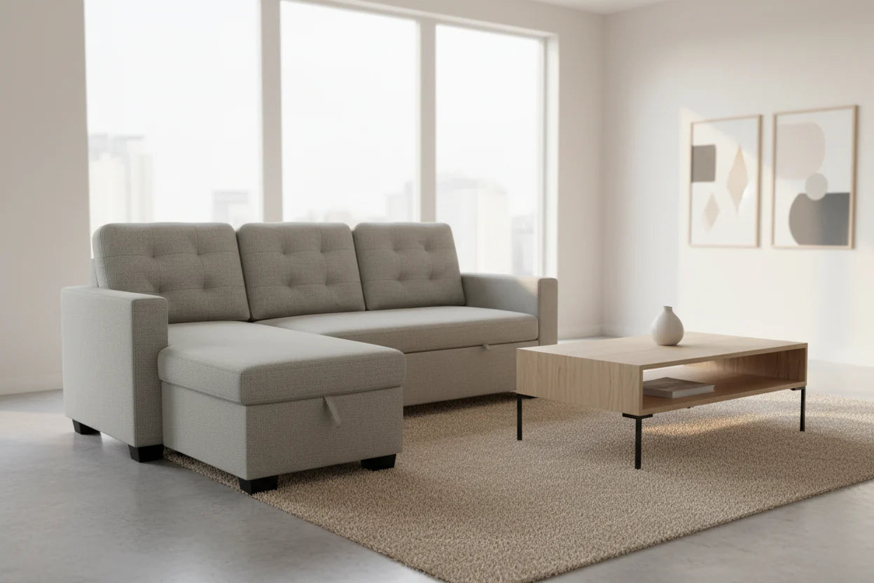 Vancouver Sectional Sofa Bed with Storage