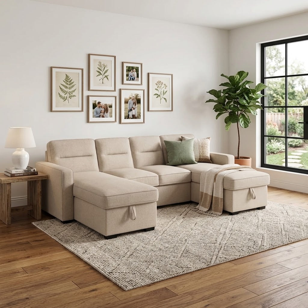Coquitlam U-Shape Sleeper Sectional Sofa