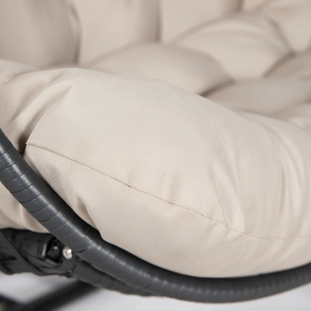 Double folding swing with Beige Cushion