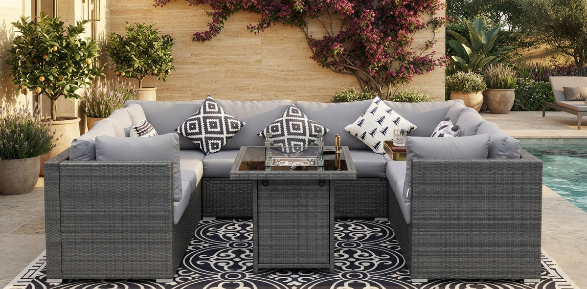 Gibsons 7.5 ft x 10 ft Outdoor Patio Set