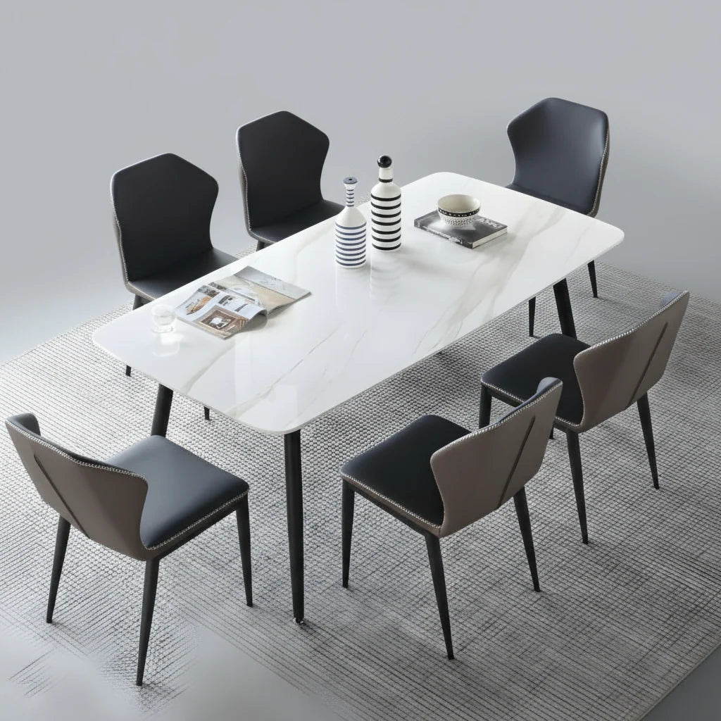 Merritt 7-Piece Dining Set with Marble Top