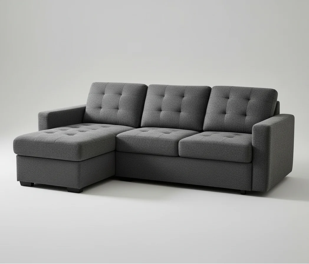 Victoria Sectional Sofa Bed with Storage - Graphite Grey1
