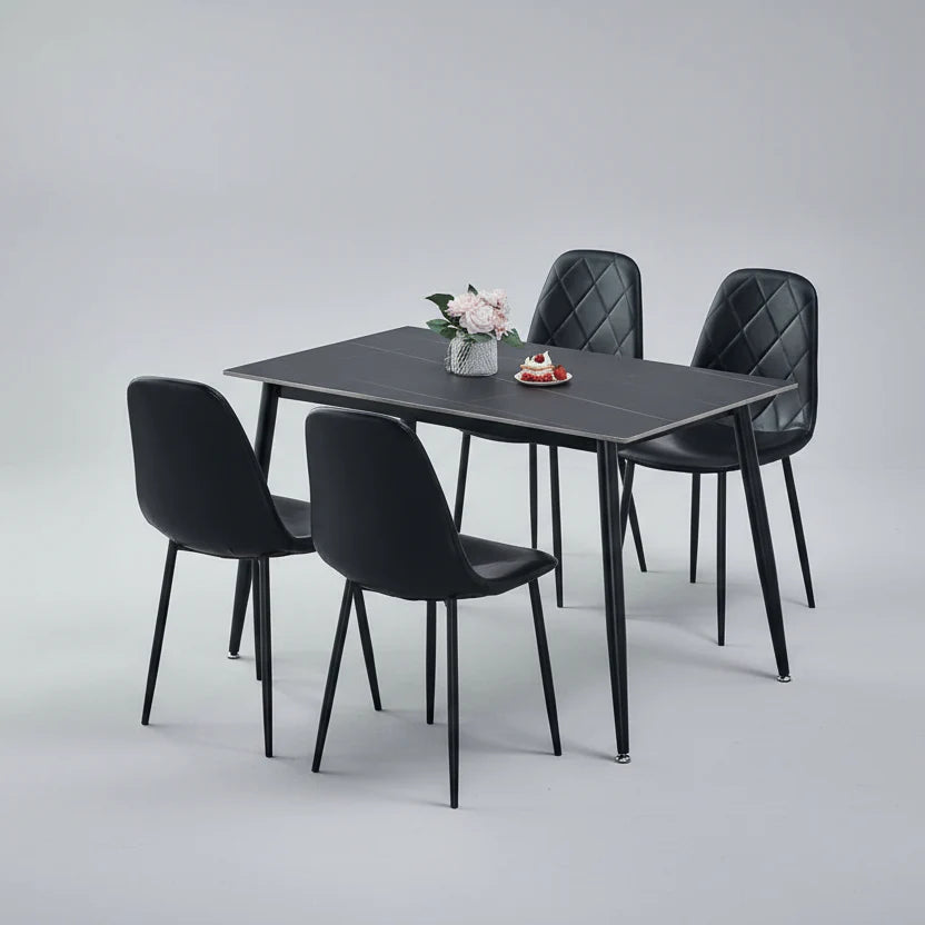 Yukon 5-Piece Dining Set – Black