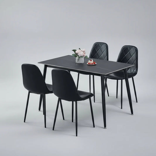 Yukon 5-Piece Dining Set – Black