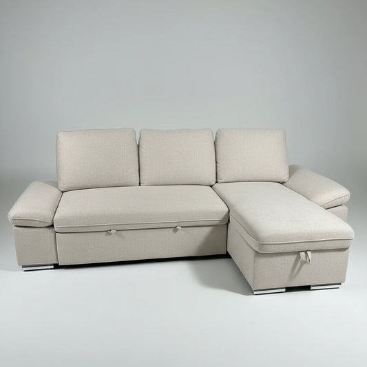 Langley Sectional Sofa Bed with Reversible Chaise and Storage