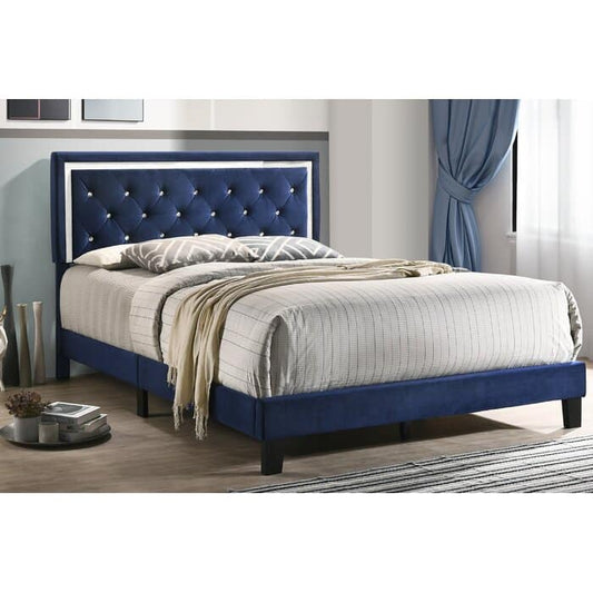 Nairobi - Blue Velvet Fabric Bed Frame image 0