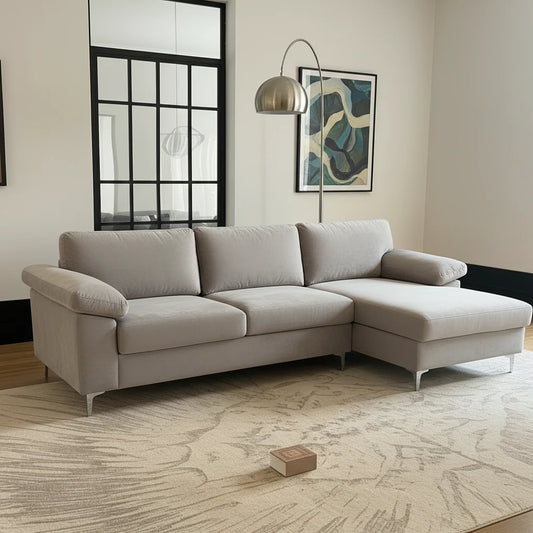 Halifax Sectional Sofa - Light Grey