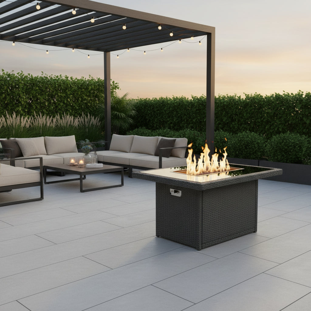 Wicker Fire Table