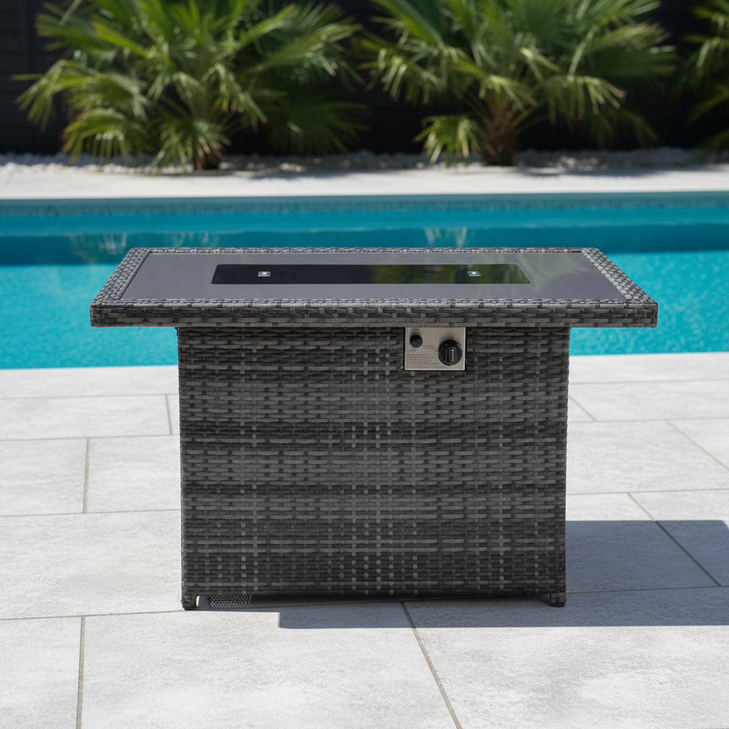 Wicker Fire Table