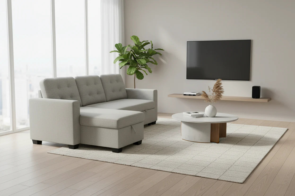 Vancouver Sectional Sofa Bed with Storage