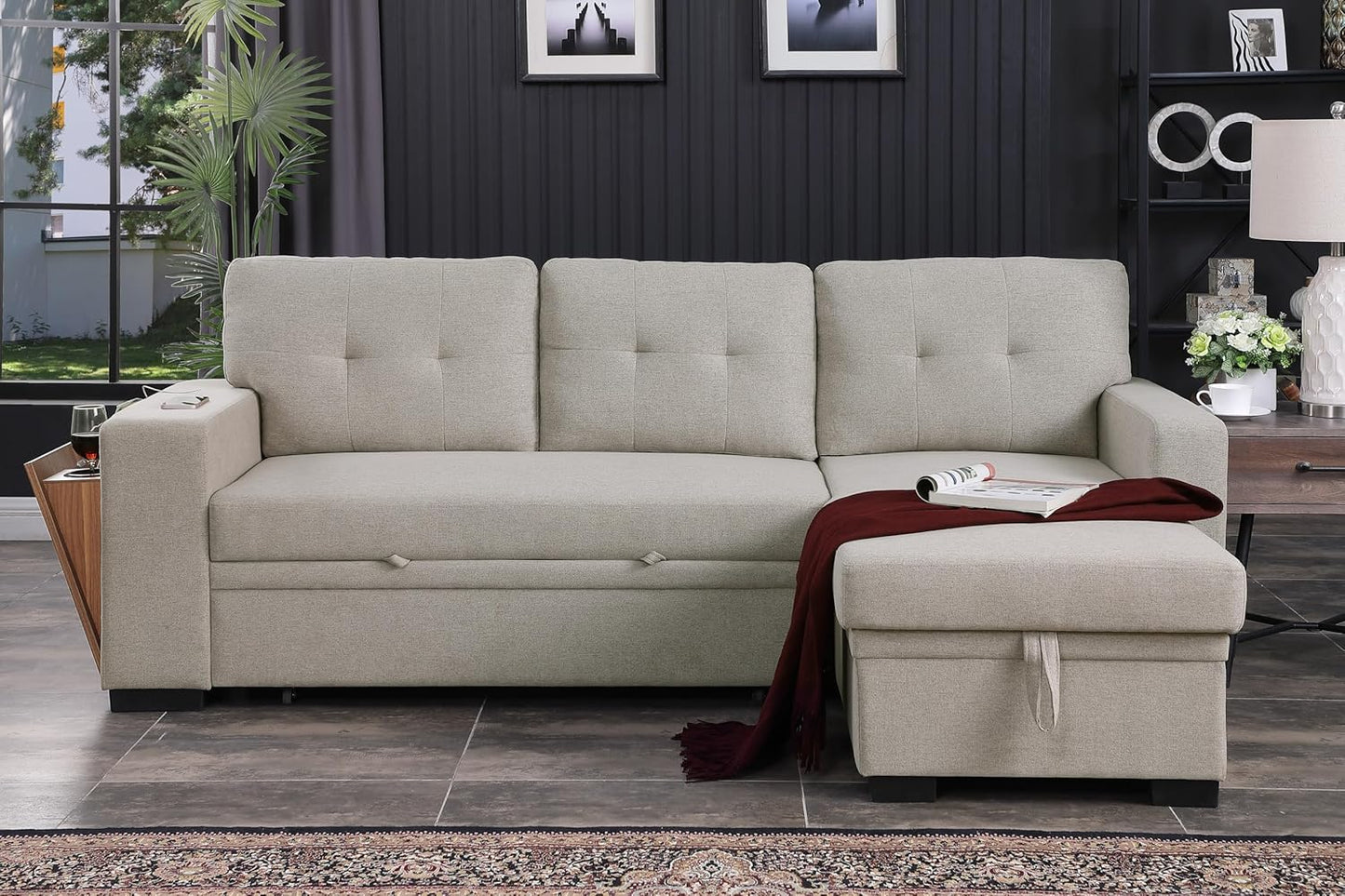Chilliwack Sectional Sofa Bed with Storage