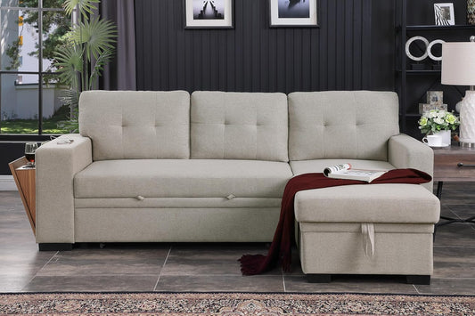 Chilliwack Sectional Sofa Bed with Storage