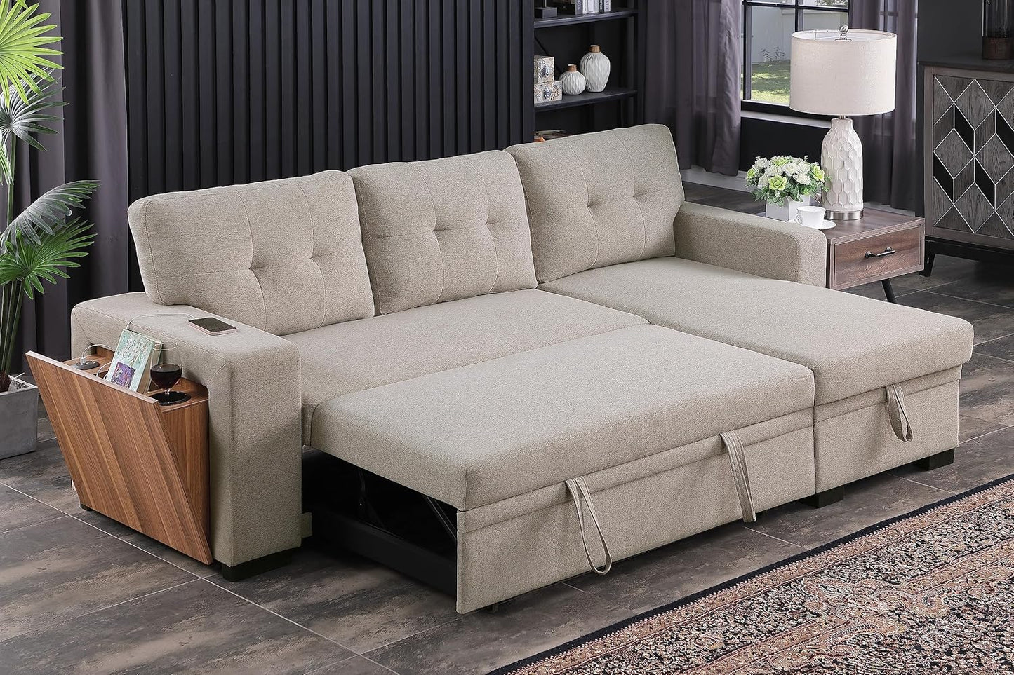 Chilliwack Sectional Sofa Bed with Storage
