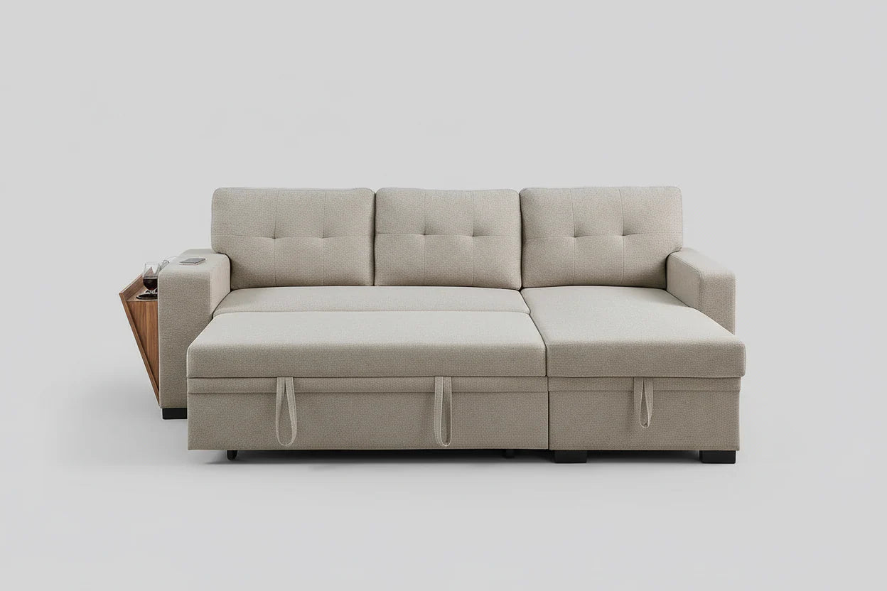 Chilliwack Sectional Sofa Bed with Storage