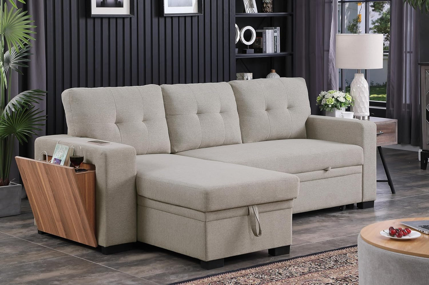 Chilliwack Sectional Sofa Bed with Storage